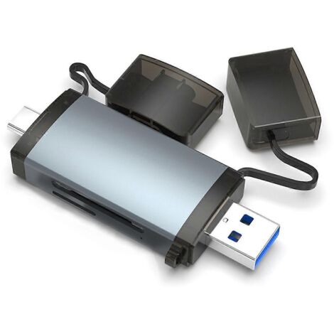 Adaptateur lecteur de cartes USB 3.0 vers USB-C pour cartes mémoire SD 4.0 et TF 4.0 (1/5)