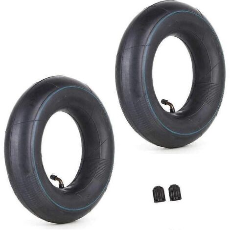Lot de 2 chambres à air 4.00/3.50-6 350/400-6 3.50-6 4.00-6 4.10-6 avec valve coudée TR87, compatibles avec diables, tondeuses à gazon, remorques de jardin et roues. (1/5)