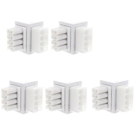 Lot de 5 adaptateurs d'alimentation ATX femelle 8 broches coudés à 90° vers mâle 8 broches pour carte graphique. (1/5)