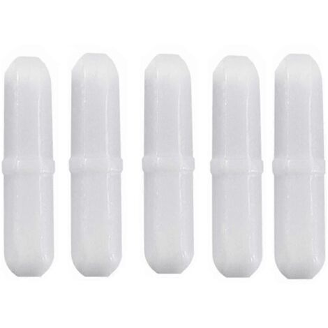 Lot de 5 agitateurs magnétiques en PTFE de 30 mm (1,2 pouce), blancs, pour laboratoire. (1/5)