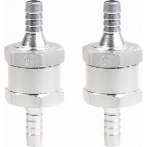 Clapet anti-retour en aluminium de 8 mm (2 pièces) pour carburant automobile, huile de carburateur, petite vanne pour essence et diesel. (1/5)