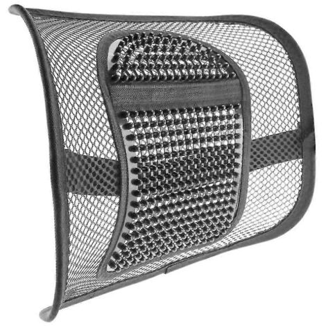Support dorsal en maille pour chaise de bureau, soutien lombaire/dossier avec sangle élastique pour voiture (1/5)