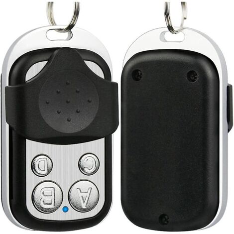Télécommande universelle (lot de 2) pour porte de garage/portail de voiture, compatible avec la fréquence 433 MHz (version standard). (1/4)