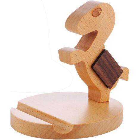 Support de téléphone portable en bois, support de charge pour téléphone portable, support pour tablette, style kung-fu créatif pour enfants (1/5)
