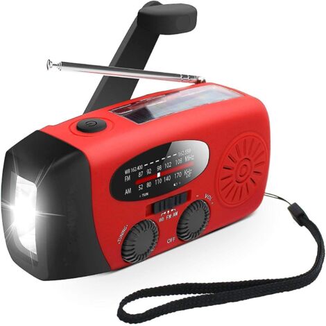 Radio solaire d'urgence NOAA pour les urgences et la maison, avec radio AM/FM, lampe torche et alarme SOS portable. (1/5)
