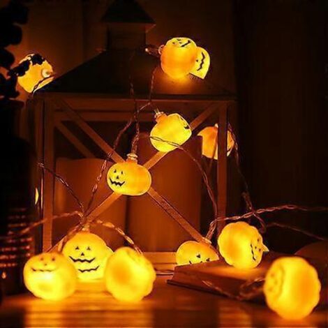 Guirlande lumineuse d'Halloween 40 LED 5,4 m - Décoration de chambre pour Halloween, décoration de citrouille avec minuterie et câble USB de 1,5 m (1/5)