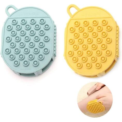 Lot de 2 gants exfoliants pour le bain, gants de gommage corporel, gants de douche pour éliminer les cellules mortes, gommage corporel de massage spa sous la douche (1/5)