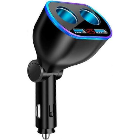 Adaptateur double prise allume-cigare 12 V/24 V pour voiture (1/5)