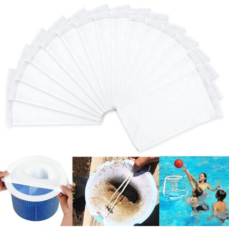 Chaussettes filtrantes pour écumoire de piscine, lot de 15, filtres en tissu pour piscine, surface (1/4)