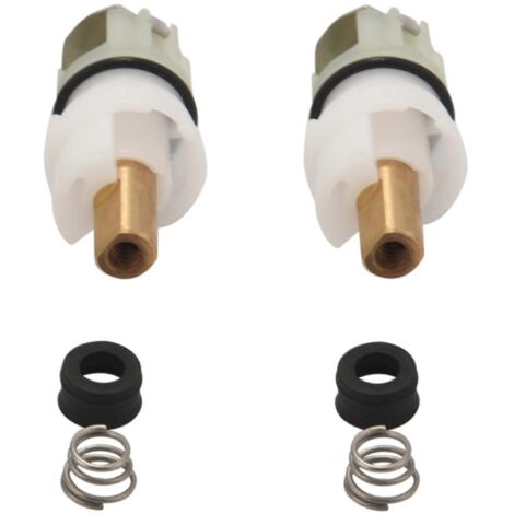 Lot de 2 tiges de robinet de rechange Rp25513 avec sièges et ressorts en caoutchouc, adaptées à la réparation de cuisine. (1/5)