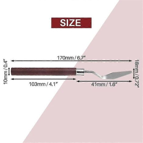 Spatule, racloir et outil de mélange pour peinture artistique (1,6 pouce) (1/5)