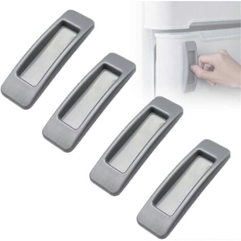 Lot de 4 poignées autocollantes grises pour porte de placard de cuisine ou fenêtre (1/5)