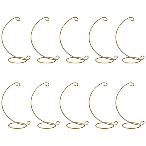 Lot de 10 supports en fer rétro pour décorations suspendues, présentoirs pour plantes, mini-supports paysagers en forme de L (1/5)