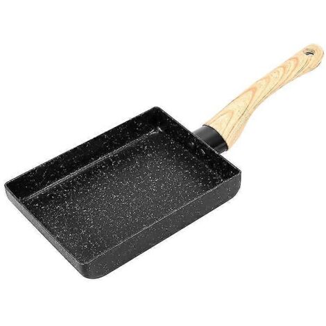 Poêle à frire Tamagoyaki Omelette noire antiadhésive pour œufs et crêpes. Compatible uniquement avec le gaz. (1/5)