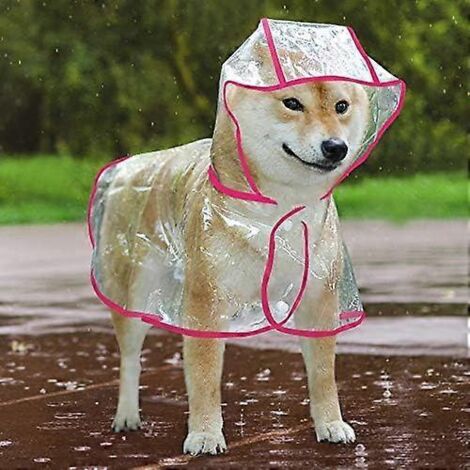 Imperméable à capuche coupe-vent pour chiens de petite et moyenne taille (1/5)