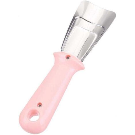 Grattoir à glace pour réfrigérateur, 1 pièce, en acier inoxydable, dégivreur, pelle à glace rose pour la cuisine et la maison (1/5)