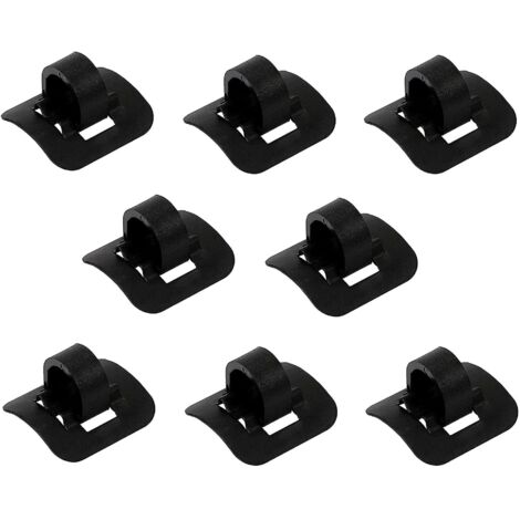 Lot de 8 clips en C pour câble de frein de vélo 21 x 20 mm, guide-câble en alliage d'aluminium avec adhésif 3M. (1/5)