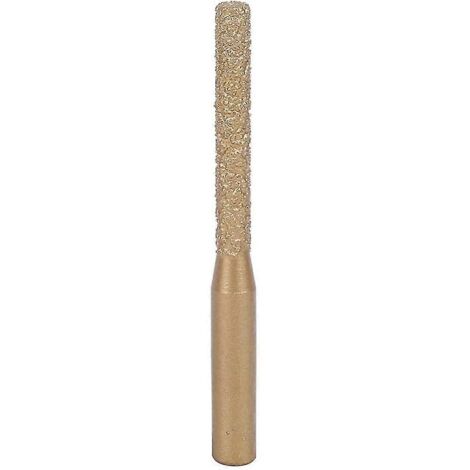 Fraise diamantée brasée droite 6,35 x 5 x 65 mm pour la découpe de pierre et le détourage de quartz. (1/5)