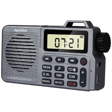 Radio AM/FM, radio de poche Bluetooth avec haut-parleur de basses, compatible carte microSD et enregistrement, longue autonomie L (1/5)
