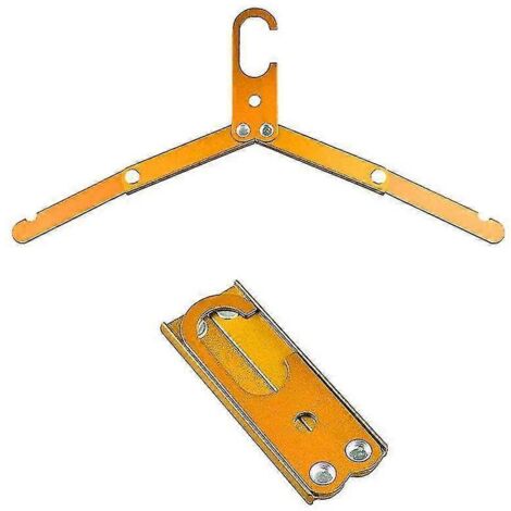 Lot de 2 cintres pliables en alliage d'aluminium pour vêtements, séchoirs à vêtements de camping et de voyage. (1/5)
