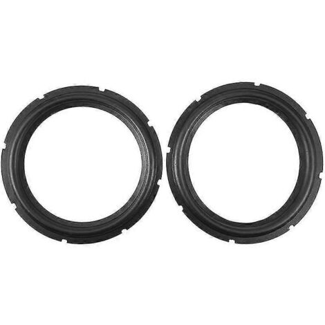 Anneaux de suspension en mousse de caoutchouc perforée de 10 pouces pour haut-parleur ou subwoofer, pour la réparation de haut-parleurs (noir) (2 pièces) (1/5)