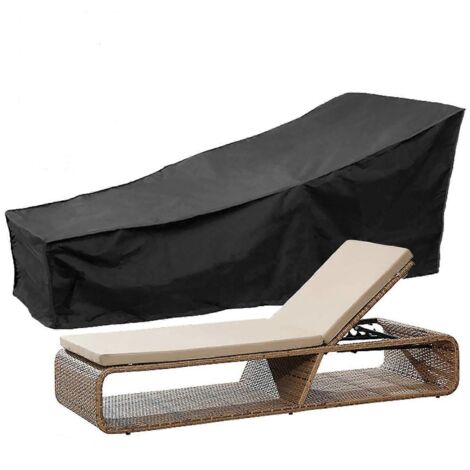 Housse pour transat de jardin, en polyester 210D anti-poussière, pliable - 210 x 75 x 80 cm (1/4)