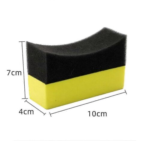 Lot de 6 tampons applicateurs pour le contour des pneus, cire de polissage brillante et colorée (1/2)