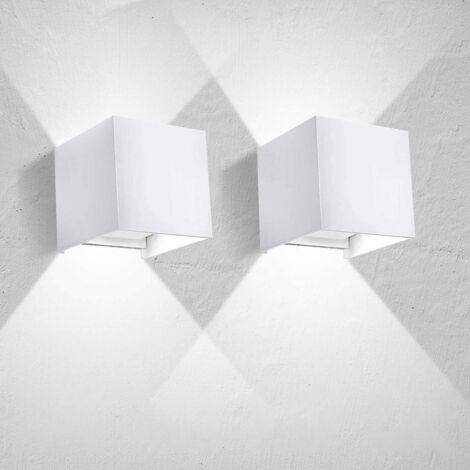 Applique murale LED 2 x 12 W pour intérieur et extérieur, étanche IP65, orientable à 120° (haut/bas), COB (1/5)