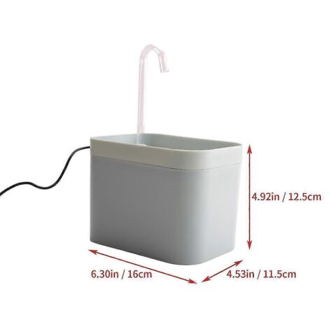 Fontaine à eau pour animaux de compagnie avec filtre automatique USB, silencieuse, 1,5 l, à recirculation et filtration. (1/5)