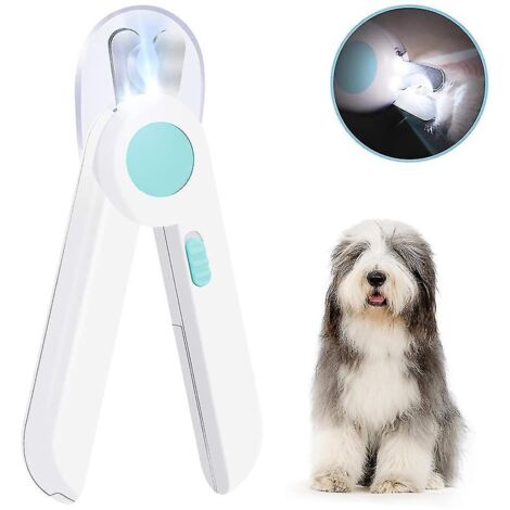 Coupe-ongles et limes à ongles pour chiens et chats, coupe-ongles pour animaux avec lumières LED pour éviter de trop couper les ongles (1/2)