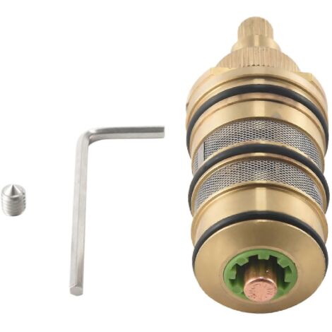 Cartouche thermostatique et poignée en laiton pour mitigeur de douche/barre de douche (1/5)