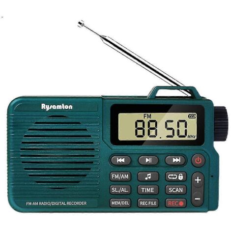 Radio AM/FM, radio de poche Bluetooth avec haut-parleur de basses, compatible carte microSD et enregistrement, longue autonomie L (1/5)