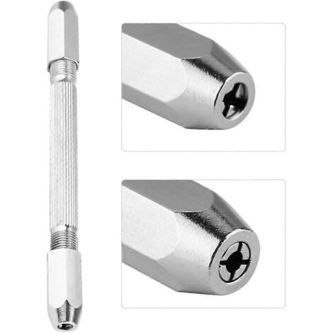 Mini-outil de perçage manuel à double extrémité (0-3 mm) pour la fabrication de bijoux en bois et résine. (1/4)