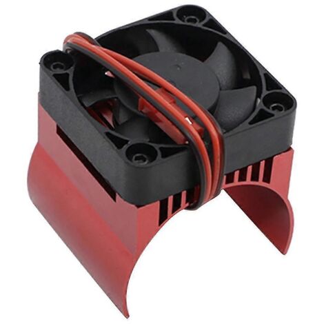Dissipateur thermique pour ventilateur de refroidissement moteur 42 mm pour voitures RC 1/10 E-E- Summit Arrma et 1/8 Kraton Talion, rouge (1/5)