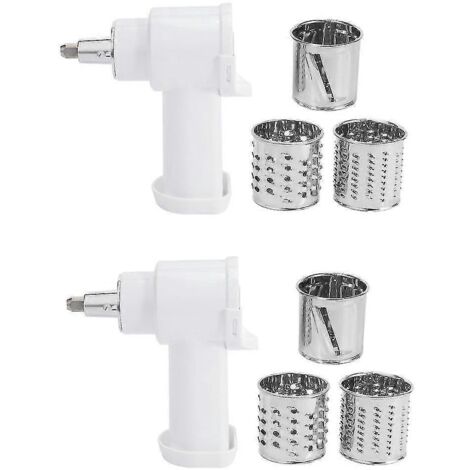 2x Trancheuse à légumes/râpe/râpe à fromage pour accessoire robot pâtissier KitchenAid (1/5)