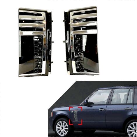 Grille d'aération latérale en maille noire et argentée pour Range Rover L322 (2003-2012) (1/5)