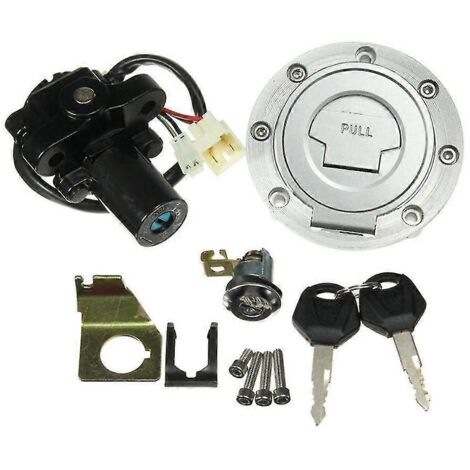 Ensemble de verrouillage du couvercle de réservoir de carburant et du contacteur d'allumage pour YZF R1 (2002-2003), R6 (2007-2022) et FJR1300 (2001-2022) (1/5)