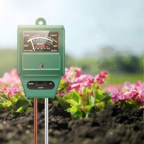 Humidimètre de sol, pH-mètre de sol 3 en 1, kits d'analyse de sol, humidimètre pour plantes de jardin, de ferme et de pelouse (1/5)