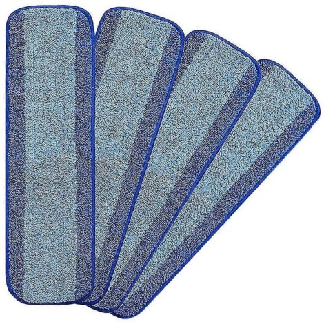 Lot de 4 lingettes de nettoyage en microfibre, compatibles avec les balais à franges et les lingettes réutilisables Swiffer, pour le remplacement des lingettes sur les sols durs. (1/5)