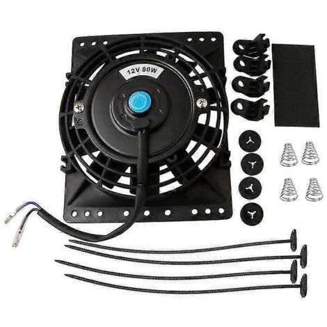 Ventilateur de refroidissement de radiateur mince de 6 pouces, 650 cfm, universel, à extraction mince, 12 V, 80 W, remplacement direct, électrique (1/5)