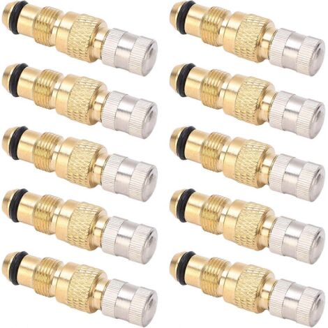 Lot de 10 valves en laiton pour pneus de tracteur, valves pneumatiques et hydrauliques pour pneus de tracteur TR218A CH3, remplacement du boîtier central (1/5)