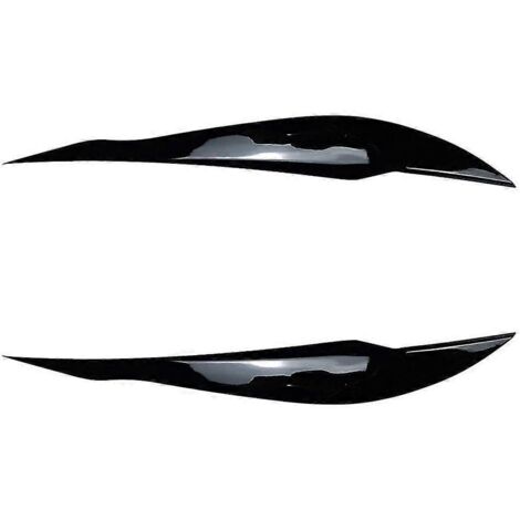 2 pièces Cache-phares avant noir plaqué ABS pour - F30 F35 2013-2019 (1/5)