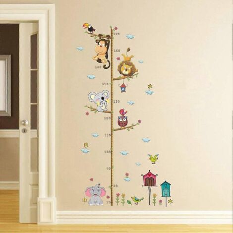 Toise murale autocollante pour chambre d'enfant, décoration amovible (1/5)