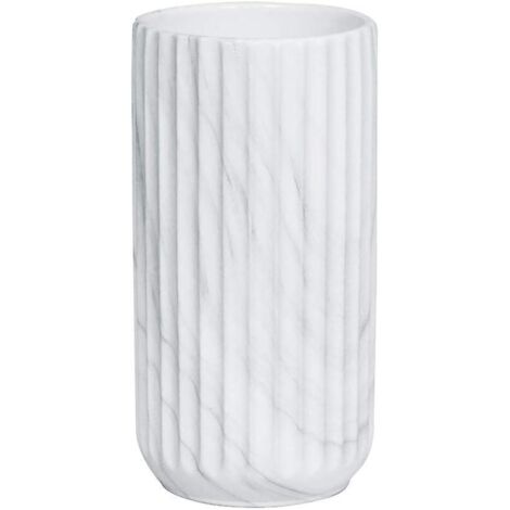 Vases en céramique effet marbre blanc de 18 cm (7 pouces) - Décoration intérieure et centres de table - Cadeaux pour les amis et la famille, Noël, mariage, enterrement de vie de jeune fille (1/5)