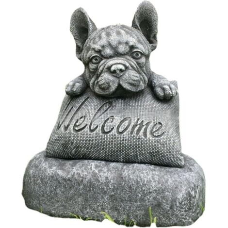 Bouledogues français - Accessoires de bienvenue pour la maison ou le jardin - Décoration de terrasse et de jardin - Décoration extérieure (1/5)