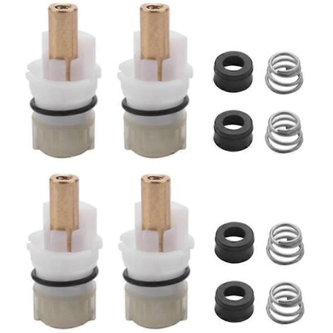 Lot de 4 tiges de robinet de rechange Rp25513 avec sièges et ressorts en caoutchouc, adaptées à la réparation de cuisine. (1/5)