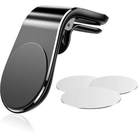 Support magnétique pour téléphone portable de voiture / support de téléphone portable pour voiture (noir), support magnétique pour téléphone portable de voiture avec ventilation, supports de téléphone (1/5)