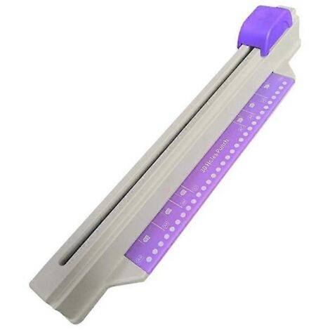 Perforatrice coulissante 30 trous pour usage léger, compatible avec les formats A4, B5, A7, B7, A6 et B6 (capacité : 5 feuilles). (1/5)