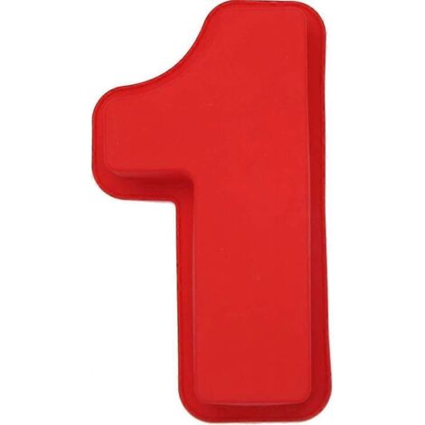 Moules à gâteaux en silicone de 25 cm (10 pouces) en forme de chiffres, moule de cuisson 3D en silicone, ensemble de grands moules à gâteaux en forme de chiffres (1/5)