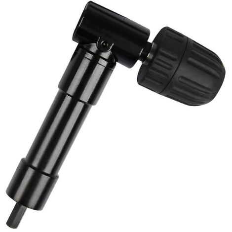 Mandrin coudé à serrage automatique à 90°, tête de tournevis coudée à dégagement rapide pour perceuse (1/4)